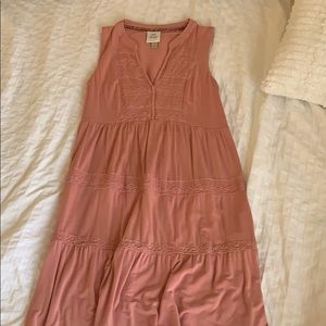 Knox rose pink mauve dress prairie tier ruffle
